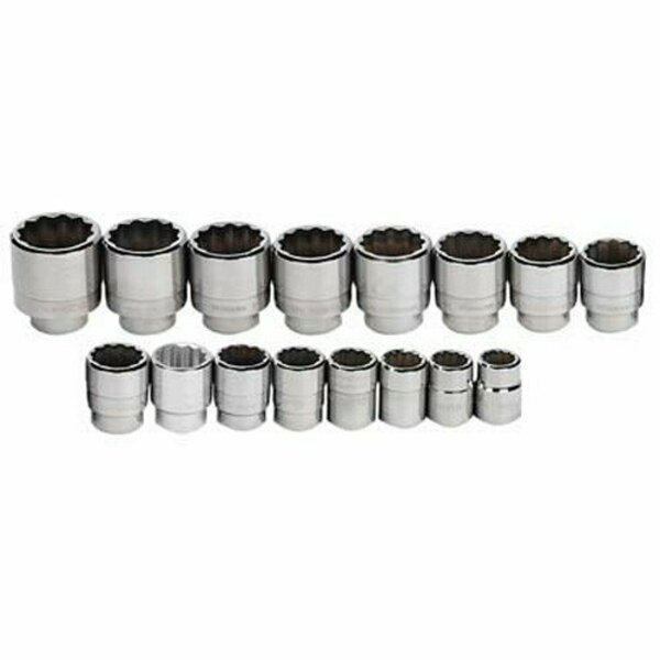 Williams Socket Set, 16 Pieces, 3/4 Inch Dr, 12 Point, 3/4 Inch Size JHWWSH-16RC